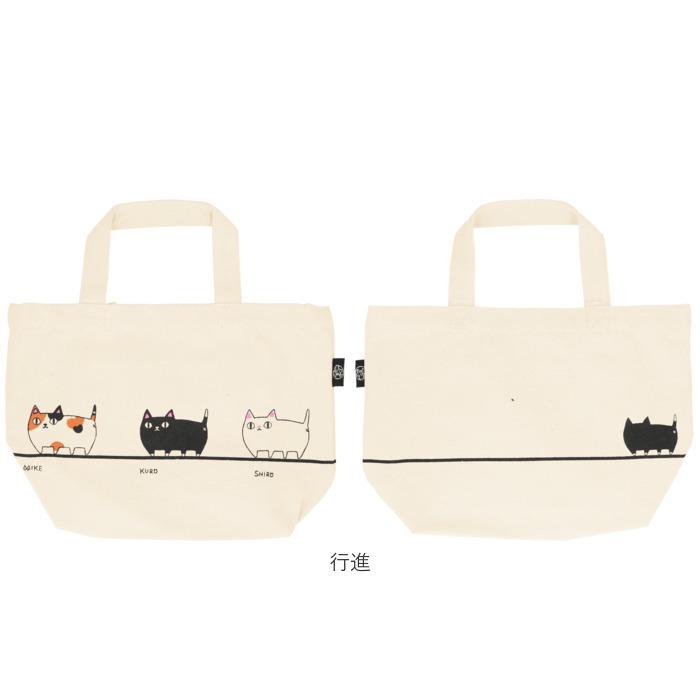 ミニトートバッグ 通販ミニトートバッグ キャンバス 猫 猫3兄弟