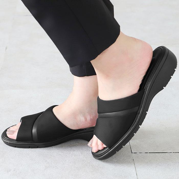 サンダル レディース つっかけ 通販 パンジー おしゃれ 歩きやすい 室内履き ルームシューズ オフィスサンダル 外履き スリッパ S M L Ll サイズ ブラック P6632 Backyard Family インテリアタウン 通販 Yahoo ショッピング