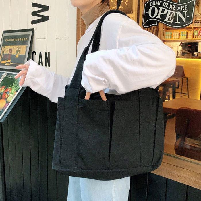 正規激安 バッグ 肩掛け 手さげ ショルダーバッグ 通販 キャンバス トートバッグ 無地 メンズ レディース B5 大容量 帆布 縦型 ファスナー付き キャンバス生地 トートバッグ 種類 ブラック Www Naprehab Com