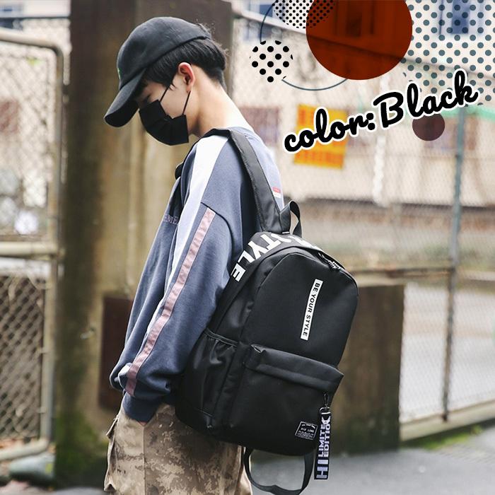リュック 通学 女子 韓国 通販 おしゃれ 高校生 大容量 中学生 レディース ロゴ ストラップ かわいい 黒 ブラック Pc タブレット 収納 軽量 軽い 正規通販