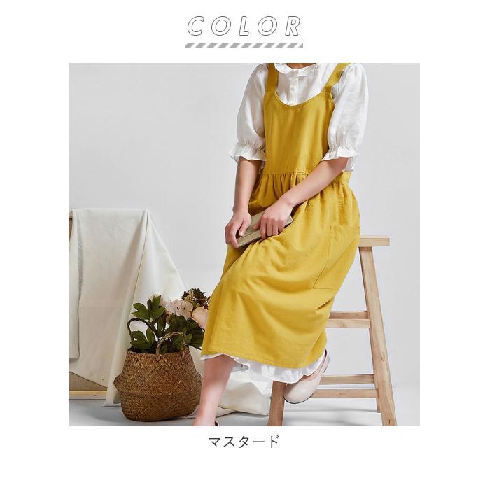 即日出荷 エプロン おしゃれ 通販 ナチュラル リネン 大人 シンプル 安く て かわいい 長め カフェ 保育士 北欧風 ワンピース レディース プレゼント Shipsctc Org