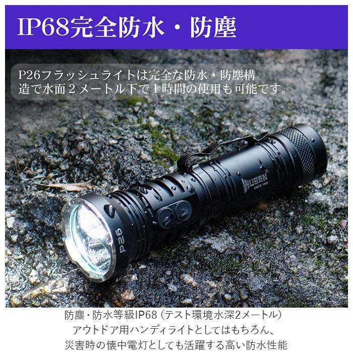 WUBEN（ウーベン） 懐中電灯 通販 LED 強力 充電式 リチウムイオン充