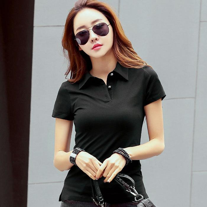 ポロシャツ レディース 半袖 通販 Tシャツ カットソー 襟付き 無地 春夏 大きいサイズ 大人 かわいい