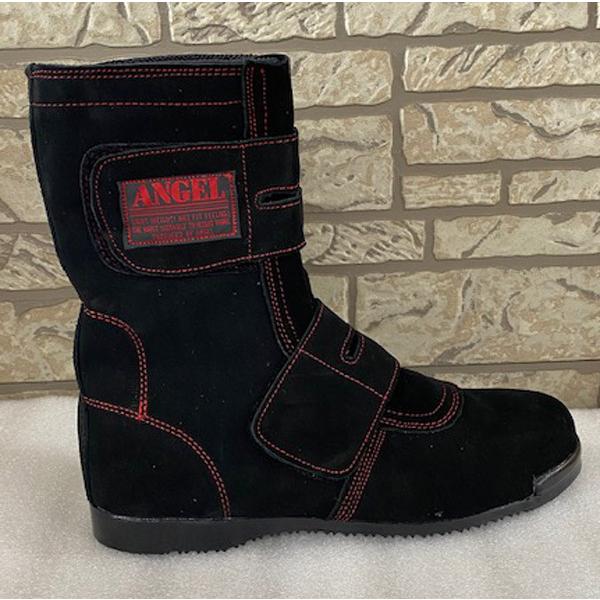 溶接用安全靴 B609 レッド 赤 牛革 高所用 耐熱 作業用 作業靴