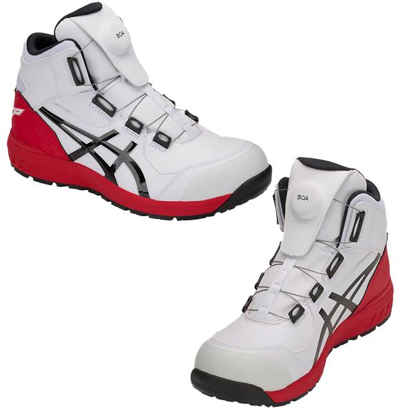 asics 安全靴　CP304 BOA  ホワイトXブラック（100）1271A030　在庫一掃セール　ＣＰ３０４ ＢＯＡ　ハイカットの画像