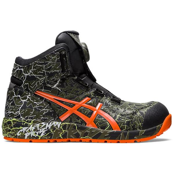 アシックス　asics　安全靴　ＣＰ３０４　Ｂｏａ　ＭＡＧＭＡ　１２７１Ａ０７７　ユニセックス　ハイカット　マントルグリーンXハバネロ（３００）　限定モデル｜mocchi｜03