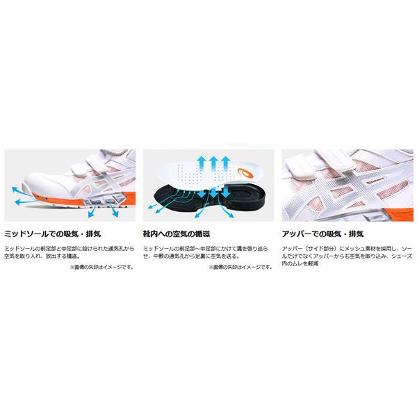 【売り切れ次第終了】アシックス asics 安全靴 CP308 AC 1271A055 クラシックレッド×ホワイト(600) マジックテープ ハイカットの画像