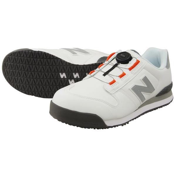 New Balance Boston 安全靴 ホワイト/オレンジ ニューバランス 安全靴 【BOA ダイヤル】 Boston NEW Balance おしゃれ