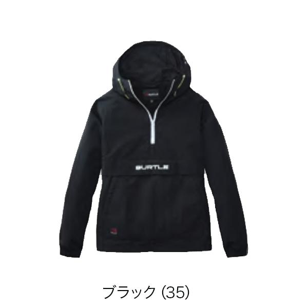 ELLIE★未使用品★ヘリンボーンブルゾン★ブラック BURTLE（バートル） 作業服 作業着 ブルゾン 制電対応 ツイル