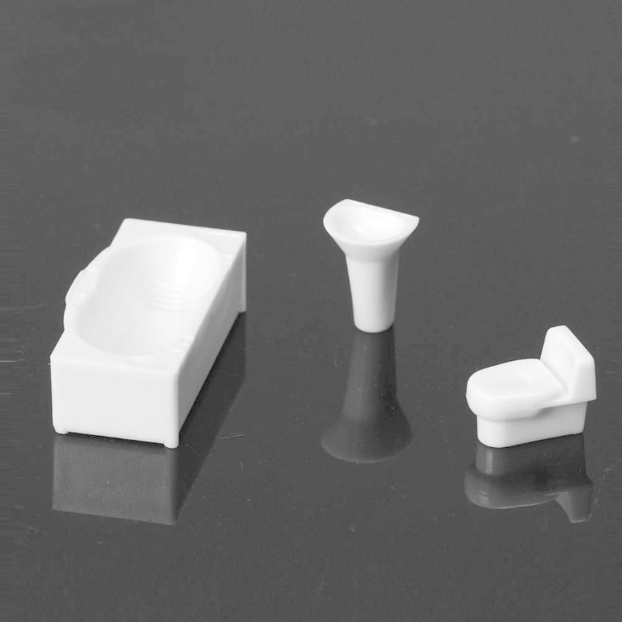 1/50 水まわり トイレ 模型 洗面台 便器 浴槽 | 