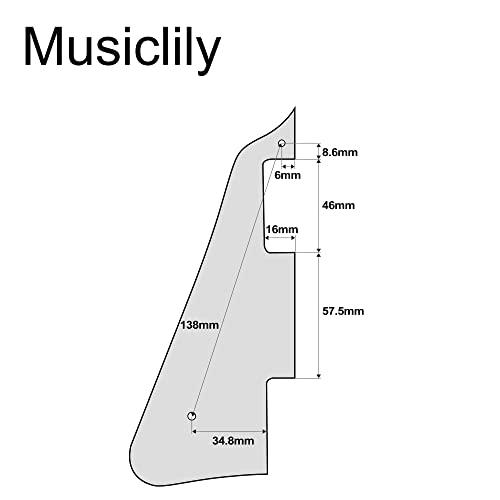 Musiclily Pro左利きプラスチック2006-現在のモダンスタイルのエピフォンレスポール用ピックガード、1プライクリーム｜mochii0055｜02