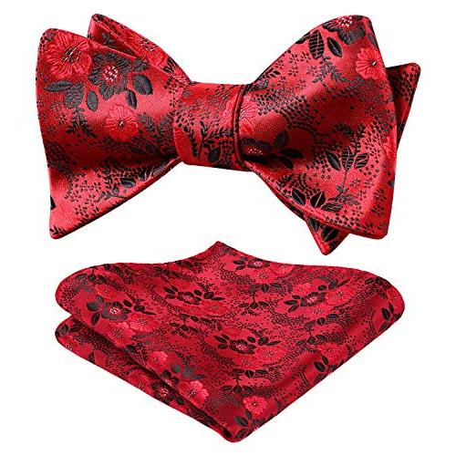 赤 蝶ネクタイ 大人 結婚式 メンズ おしゃれ ペイズリー柄 手結び