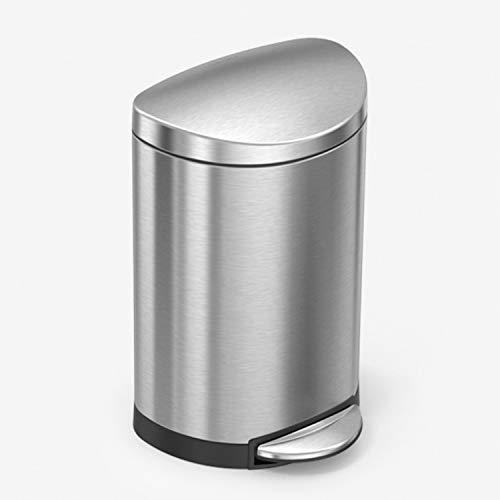 simplehuman ペダル式ダストボックス 38L ステンレス ゴミ箱 simplehuman セミラウンド ステップ ダストボックス 6L シルバー