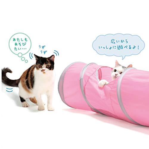 ピンクの猫 Amazon.co.jp: 猫壱 (necoichi) キャットトンネル (ピンク