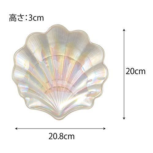 ドルチェデュオ シェル プレート 皿 ガラス オーロラカラー 貝殻 小物