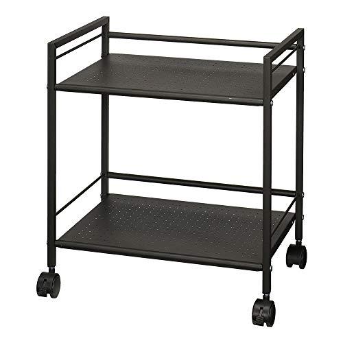 ドウシシャ キッチンラックワゴン 2段 キャスター付き カラーボックス