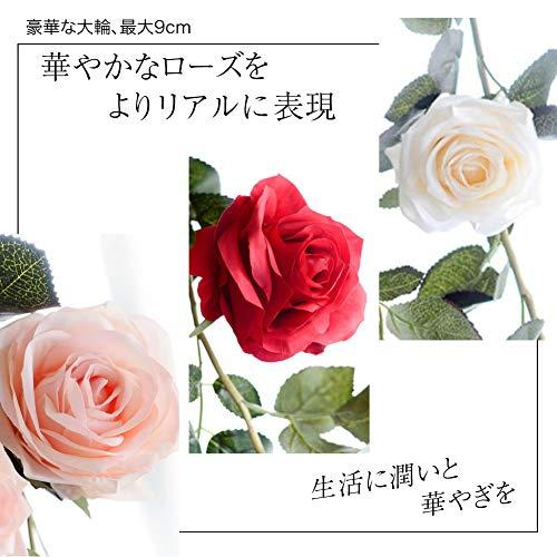 Kugusa バラ ガーランド 造花 シルク フラワー 装飾 インテリア スワッグ パーティー (ピンク)｜mochii0055｜06