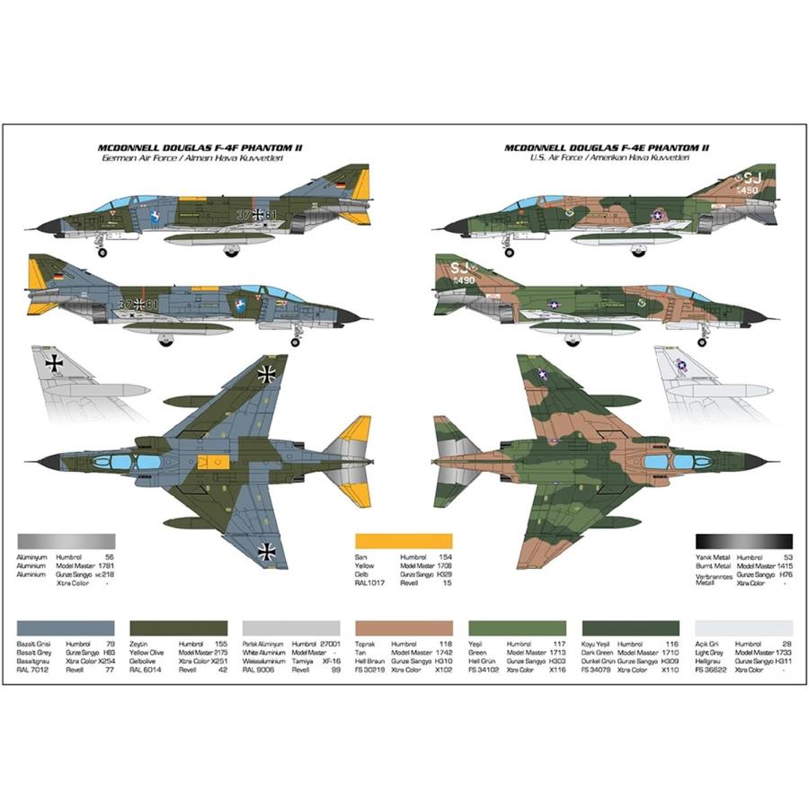 PMモデル 1/96 ドイツ空軍 マクドネル・ダグラス F-4E/F ファントム2 プラモデル PMM227 成型色｜mochii0055｜02