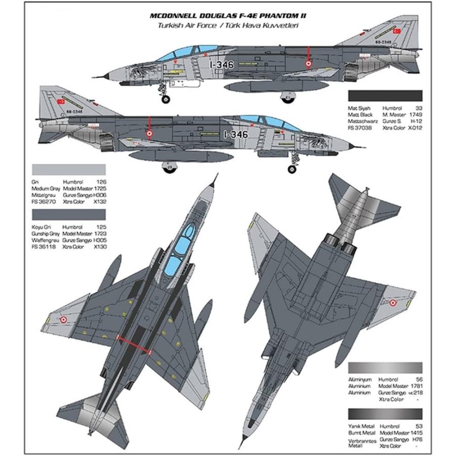 PMモデル 1/96 ドイツ空軍 マクドネル・ダグラス F-4E/F ファントム2 プラモデル PMM227 成型色｜mochii0055｜03