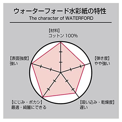 ホルベイン ウォーターフォード水彩紙 ブロック 中紙300g(中厚口) 中目 ホワイト 12枚とじ 270-935 EHB-F8｜mochii0055｜03