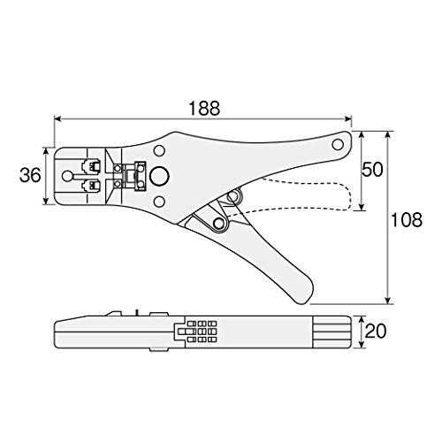 ホーザン(HOZAN) モジュラープラグ圧着工具 電話機屋内配線用 専用ワイヤーストリッパー付 対応:ヒロセ電機(株)、沖電線(株) P-710｜mochii0055｜03