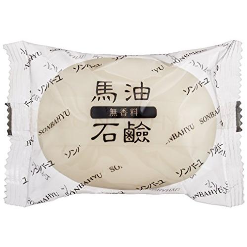 薬師堂 ソンバーユ馬油石鹸(無香料) 85g ホワイト 85グラム (x 1)｜mochii0055｜03