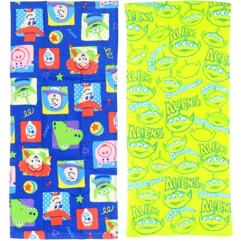 超お買い得 フェイスタオル トイ ストーリー 薄手 グリーン ブルー メニーエイリアン ２柄セット クリア タオル Www We Job Com