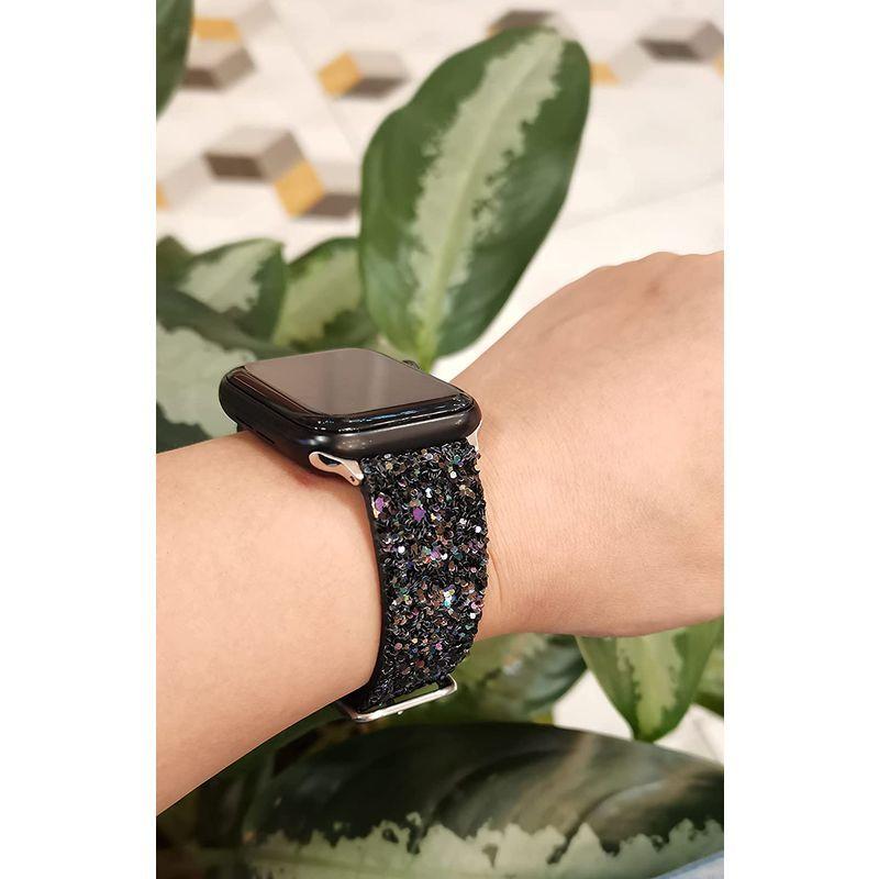 上品 Doweiss ?応 Apple Watch 用バンド グリッター 38mm 40mm スパークル iWatch 交換用リストバンド iWa スマートウォッチアクセサリー 上品 Doweiss ?応 Apple Watch 用バンド グリッター 38mm 40mm スパークル iWatch 交換用リストバンド iWa スマートウォッチアクセサリー