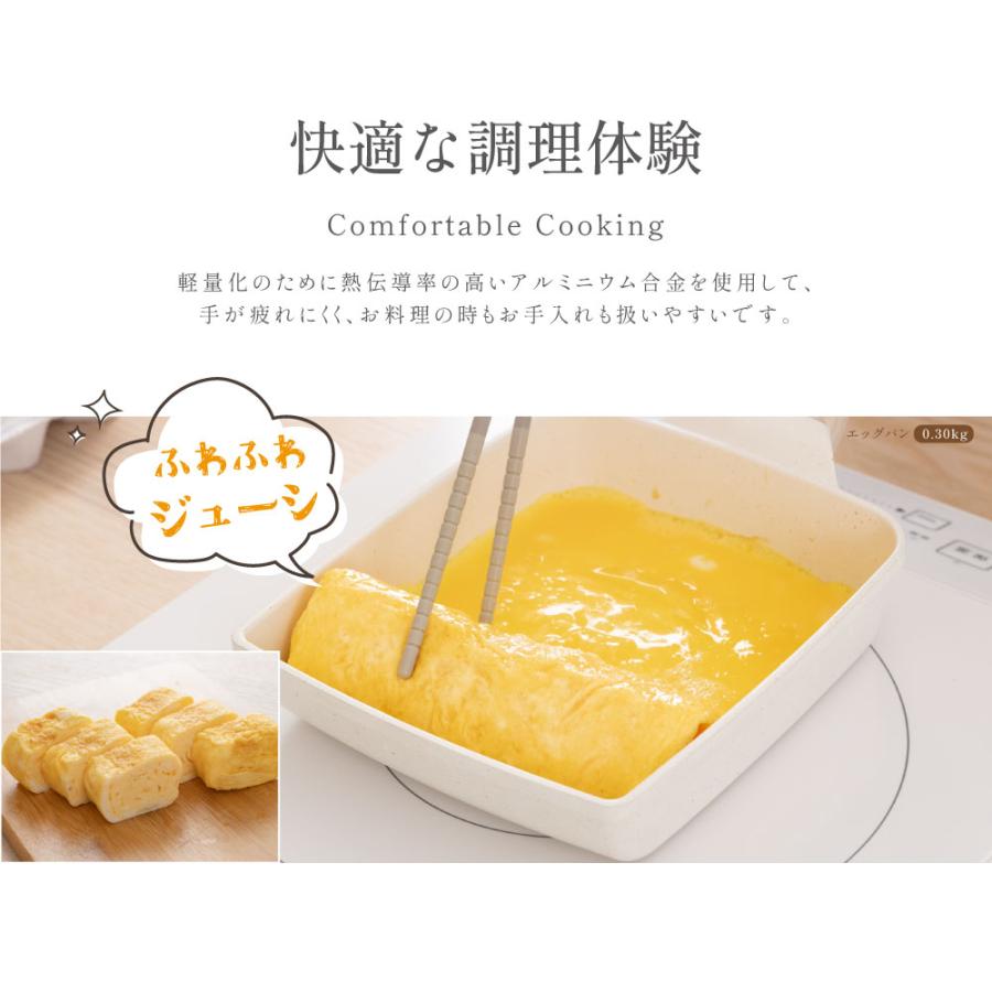 フライパン セット 8点 IH〜ガス火対応 取っ手が取れる 4in1 4つ穴円形フライパン卵焼き器 ソースパン 蓋付き 鍋 軽い 調理器具 手入れ簡単 passo-004-set8_4