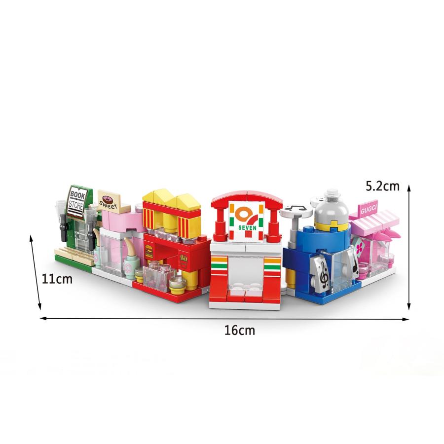 8612-4 お店屋さん メインストリート  レゴ ブロック 互換 キット LEGO　互換品 シティ 知育玩具 プレゼント ミニフィグ |  | 03