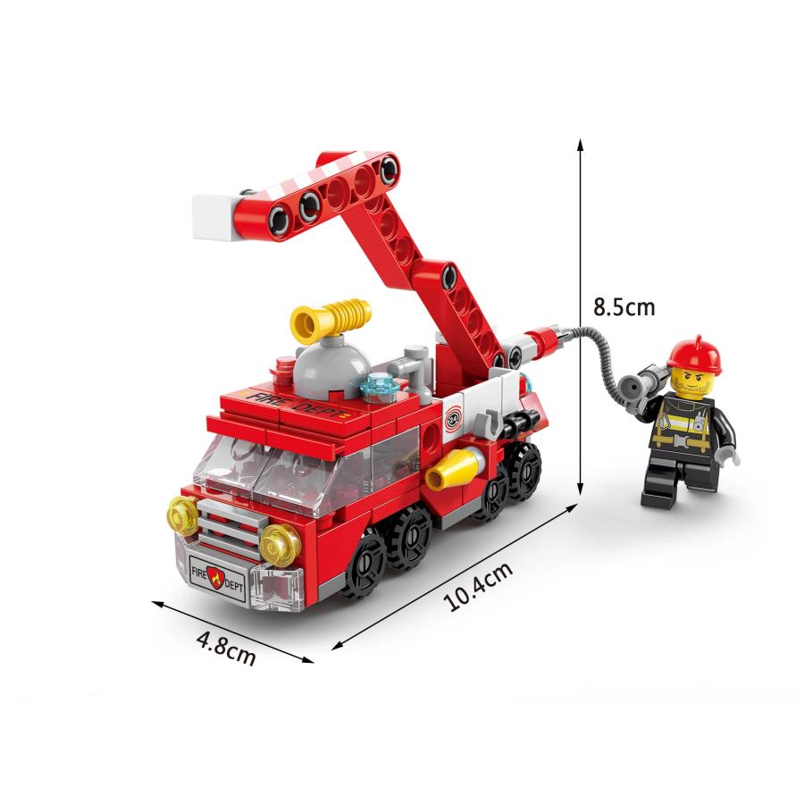 8612-7 はしご消防車 レゴ ブロック 互換 キット LEGO　互換品 シティ 知育玩具 プレゼント ミニフィグ |  | 03
