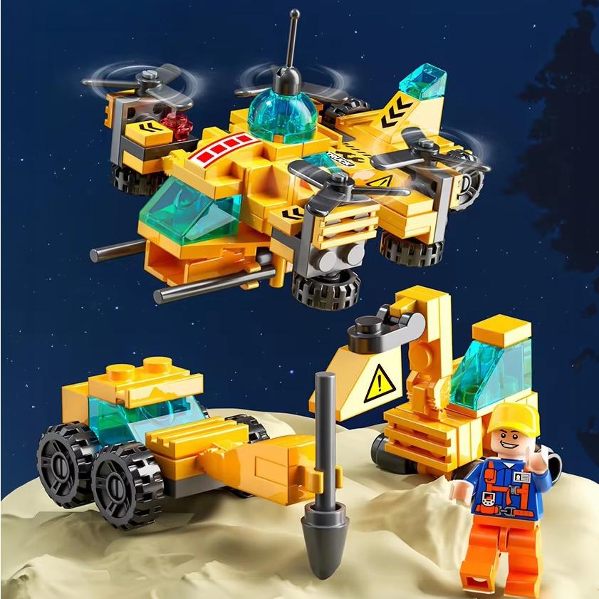 8732-1 建築現場作業用ヘリコプター  レゴ ブロック 互換 キット LEGO　互換品 シティ 知育玩具 プレゼント ミニフィグ | 