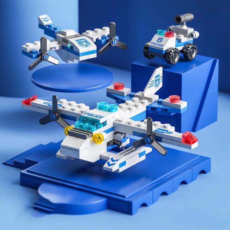 8732-5 警察飛行機 レゴ ブロック 互換 キット LEGO　互換品 シティ 知育玩具 プレゼント ミニフィグ |  | 02