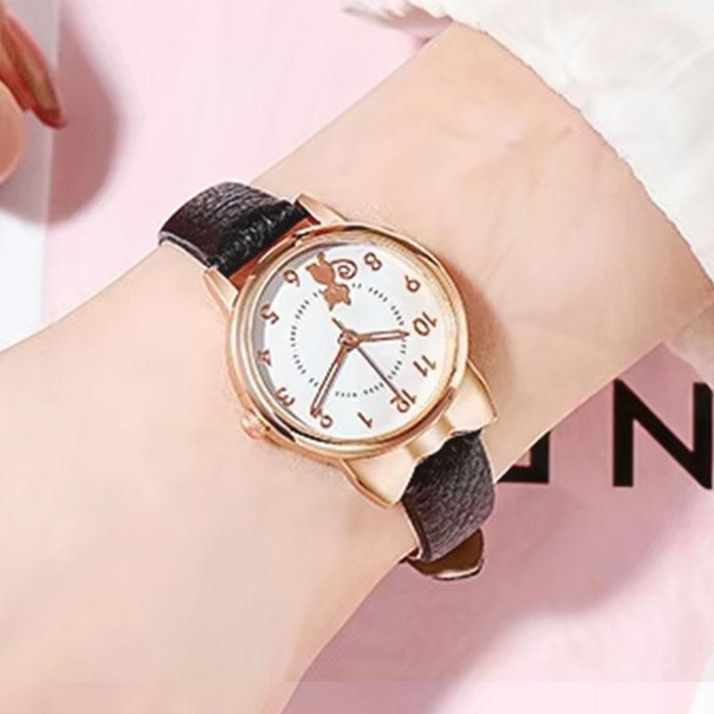 腕時計レディース安い 猫のデザイン腕時計 大人可愛いローズゴールドのネコ  クォーツで通勤向け |  | 06