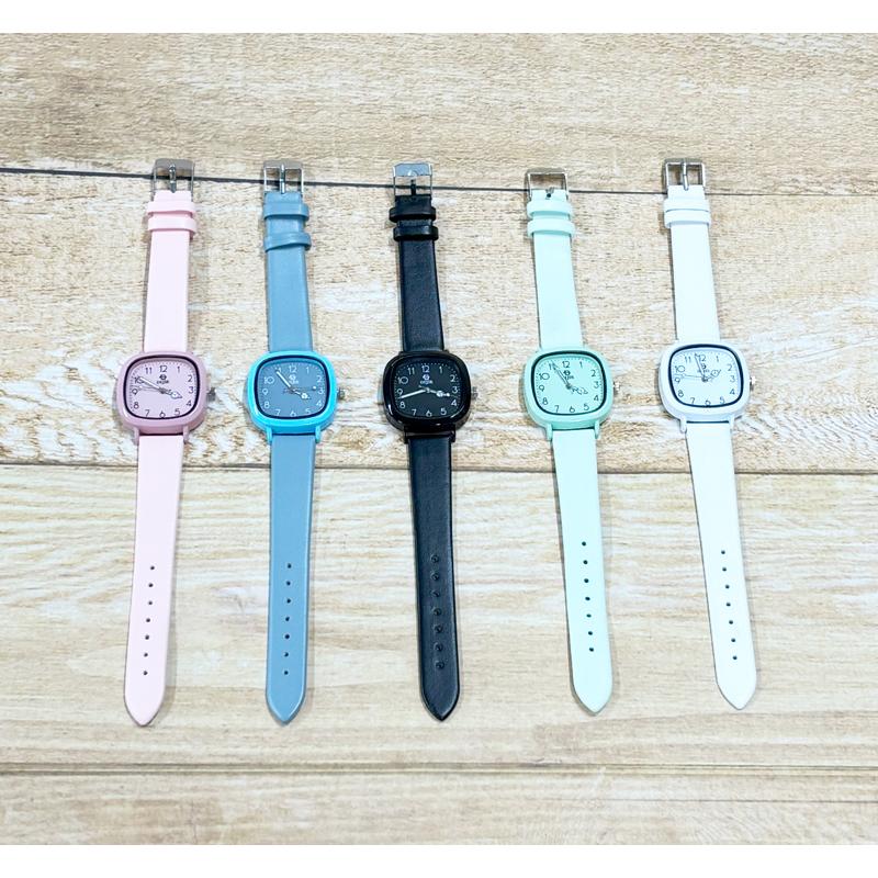 腕時計レディース安い シンプルでアナログなスクエア型の腕時計 パステルカラーで四角の防水タイプのクォーツ |  | 07
