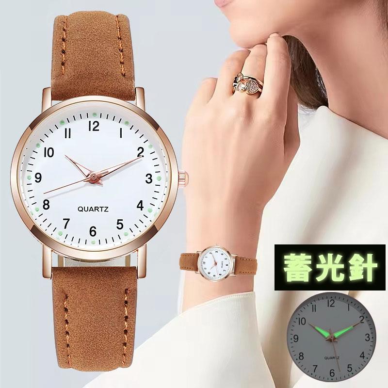 腕時計レディース安い スエード調の腕時計 大人可愛いローズゴールド シンプルなので通勤向け |  | 06