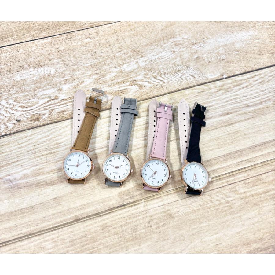 腕時計レディース安い スエード調の腕時計 大人可愛いローズゴールド シンプルなので通勤向け |  | 13