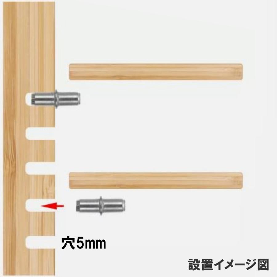 棚ダボ 5mm 棚受け金具 差し込みタイプダボ 棚 ピン だぼ カラーボックス 家具 金属製 棚 ダボ 棚板  引っ越し DIY 収納 本棚 靴箱 |  | 02