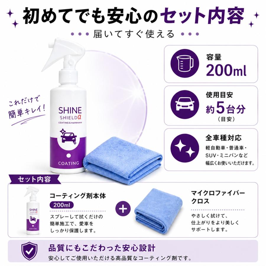 mocola 滑水コーティング 車コーティング剤 スプレー 洗車コーティング