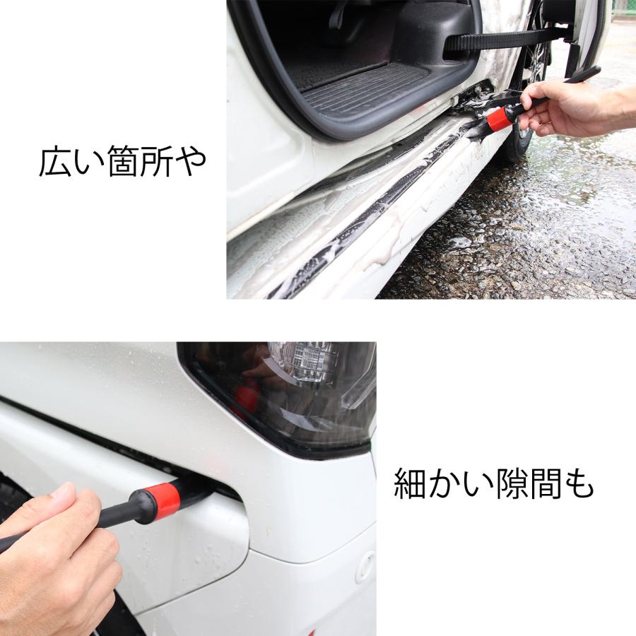 洗車ブラシ 5本セット 傷つかない ディテールブラシ 筆タイプ 柔らか毛 ホイールブラシ 細い 隙間 内装 外装 ナット周り対応 高級豚毛 ボディ用 |  | 05