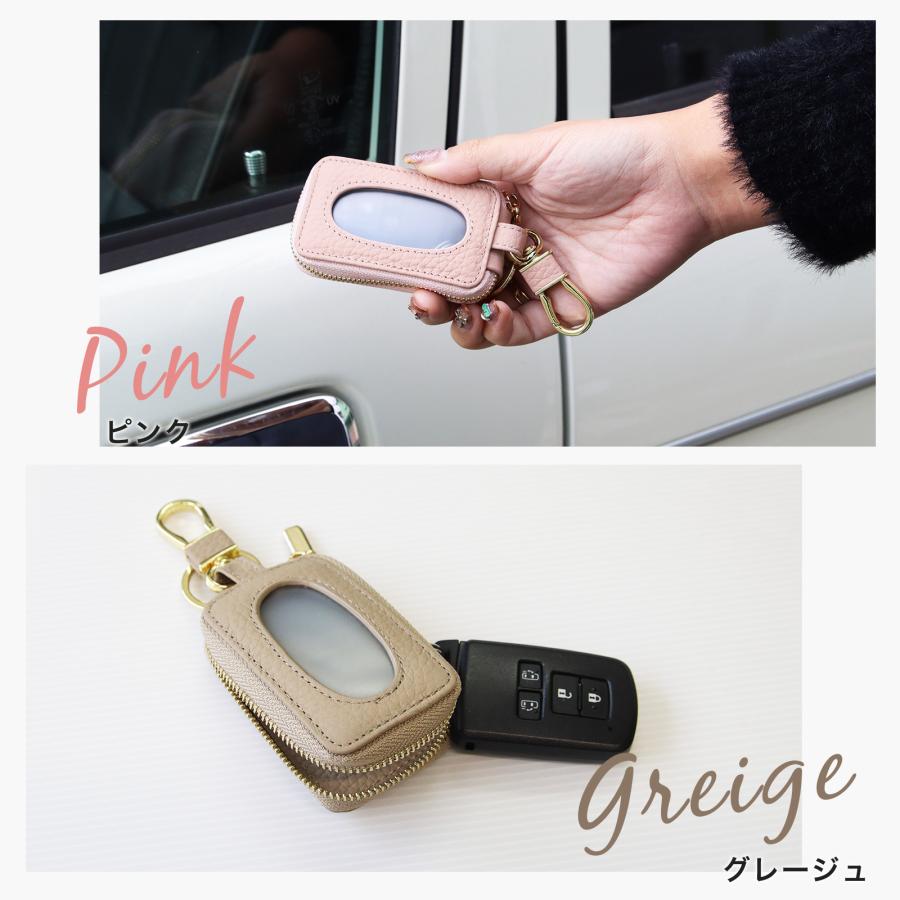 名入れ無料 キーケース スマートキー クリア窓付 ラウンドファスナー 車 メンズ レディース 本革 車の鍵 ブランド 革 安い トヨタ ホンダ 日産 スズキ 爆買 | Pit-Life | 19