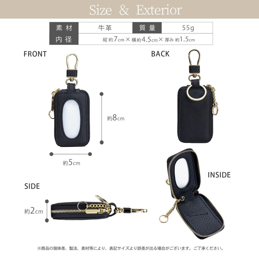 名入れ無料 キーケース スマートキー クリア窓付 ラウンドファスナー 車 メンズ レディース 本革 車の鍵 ブランド 革 安い トヨタ ホンダ 日産 スズキ 爆買 | Pit-Life | 20