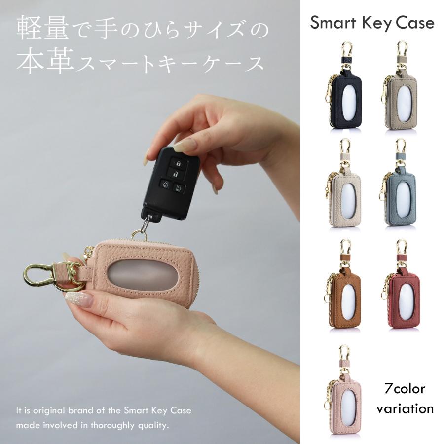 名入れ無料 キーケース スマートキー クリア窓付 ラウンドファスナー 車 メンズ レディース 本革 車の鍵 ブランド 革 安い トヨタ ホンダ 日産 スズキ 爆買 | Pit-Life | 08