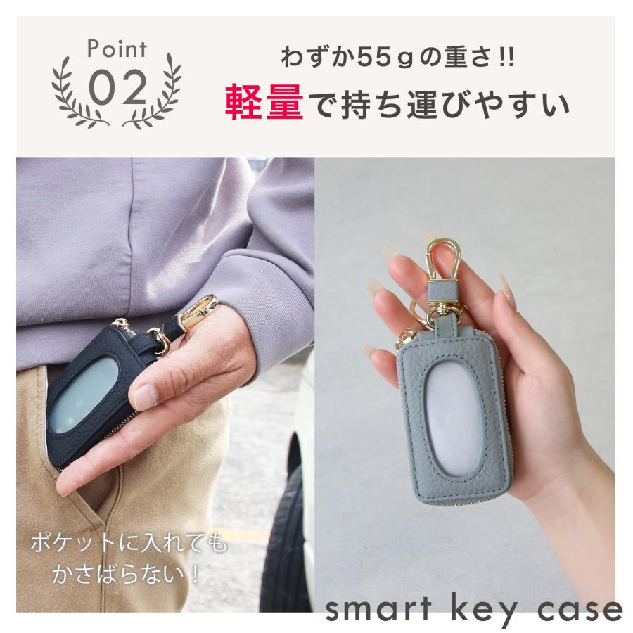 名入れ無料 キーケース スマートキー クリア窓付 ラウンドファスナー 車 メンズ レディース 本革 車の鍵 ブランド 革 安い トヨタ ホンダ 日産 スズキ 爆買 | Pit-Life | 11