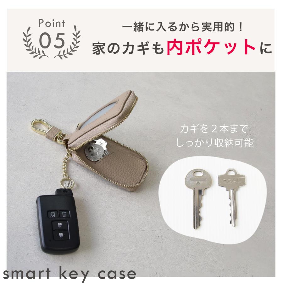 名入れ無料 キーケース スマートキー クリア窓付 ラウンドファスナー 車 メンズ レディース 本革 車の鍵 ブランド 革 安い トヨタ ホンダ 日産 スズキ 爆買 | Pit-Life | 14