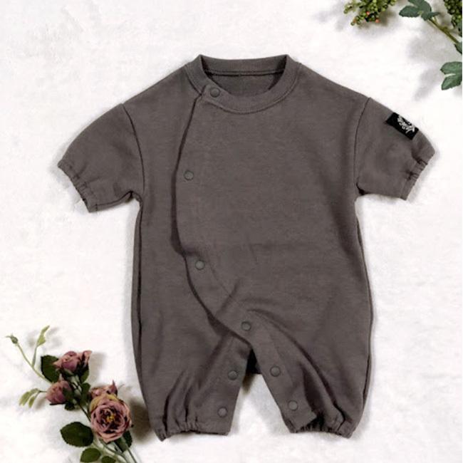 ベビー服 カバーオール ミニ裏毛 ドロップショルダー 新生児 低体重児