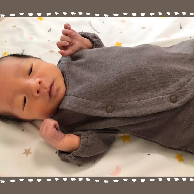 ベビー服 カバーオール ミニ裏毛 ドロップショルダー 新生児 低体重児