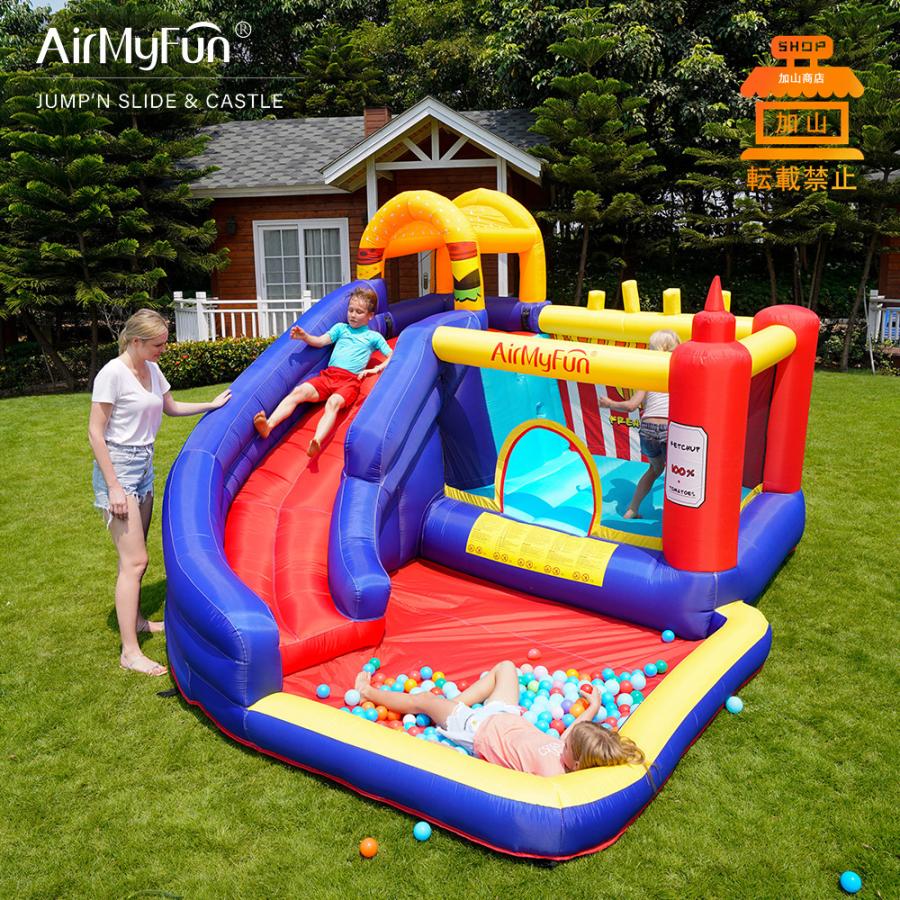 動作確認 HO!!PS プール 遊具 ビニールプール トランポリン 大型遊具 エア遊具 ウォータースライダー トレジャーアイランド 【GMS8408503036】(30084円)
