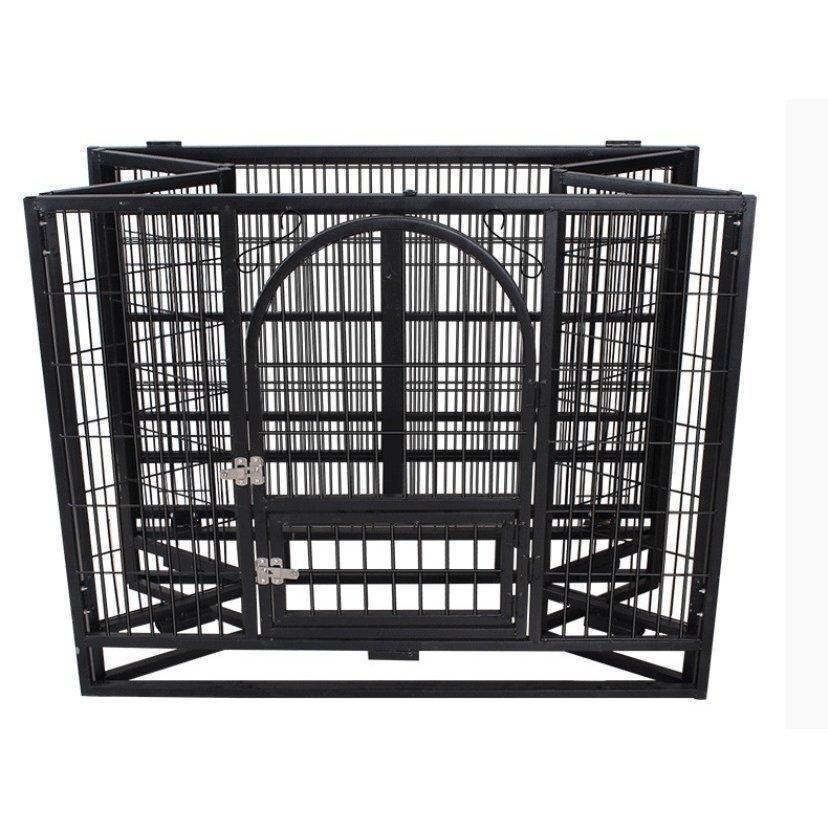 【新入荷】 ペットケージ 鉄製 犬檻 犬小屋 ケージ ペットサークル ドッグケージ ペットフェンス 大型 中型犬用 ペット用品 ダブルドア キャスター付き 【AA1753535554】(9731円)