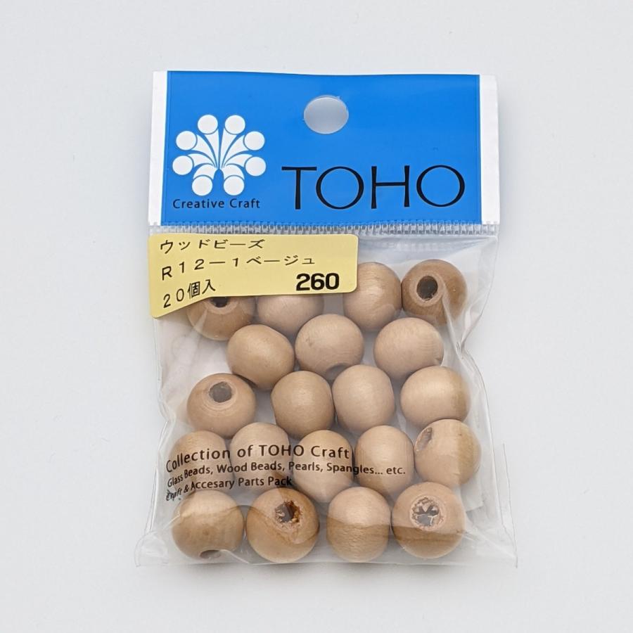 TOHO ウッドビーズ 20個入 R12 まとめ買いクーポン対象 : もーこ